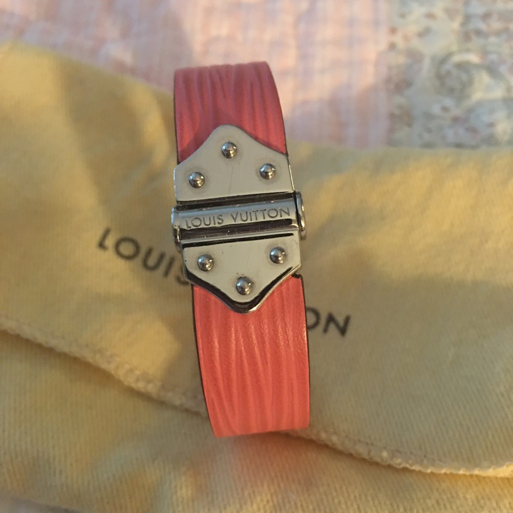 Authentic Louis Vuitton Pink Epi Spirit Bracelet